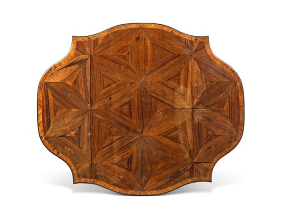 A GEORGE III ZEBRAWOOD, TULIPWOOD, FRUITWOOD, EBONISED AND PARQUETRY PEMBROKE TABLE by Henry Hill Of Marlborough, CIRCA 1775