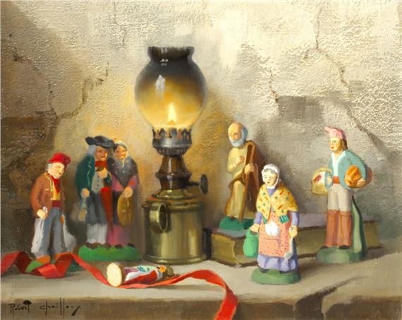 Nature morte aux santons by Robert Chailloux