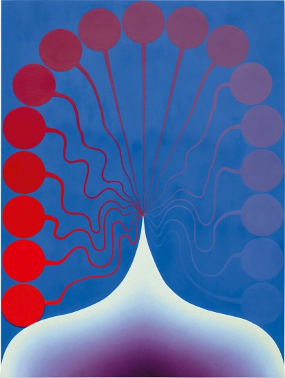 Artwork by Loie Hollowell, First Contact, Made of oil, acrylic, sawdust and high-density foam on linen mounted on panel