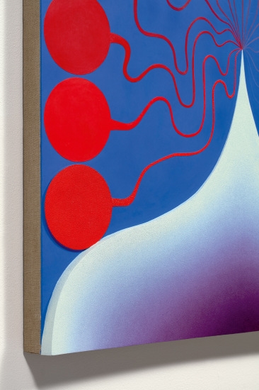 Artwork by Loie Hollowell, First Contact, Made of oil, acrylic, sawdust and high-density foam on linen mounted on panel