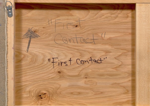 Artwork by Loie Hollowell, First Contact, Made of oil, acrylic, sawdust and high-density foam on linen mounted on panel