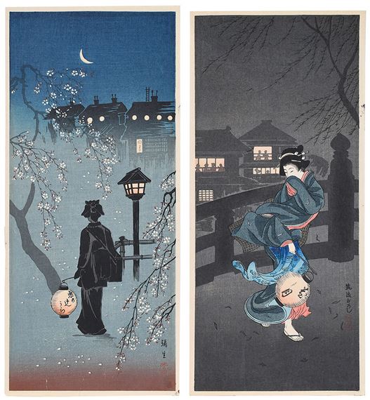 Two: Cold Winter Wind; Spring Evening by Takahashi Shōtei