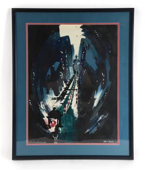 Modernist city view NYC - Odette de Brunier