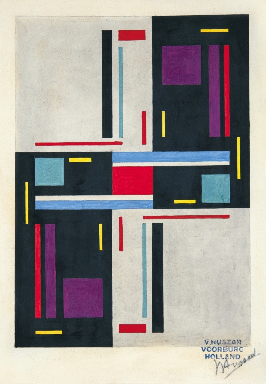 Artwork by Vilmos Huszár, Carpet Design, Made of Gouache on paper