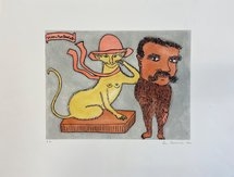 Artwork by Lou Laurin Lam, Untitled, Made of Color etching on Arches vellum