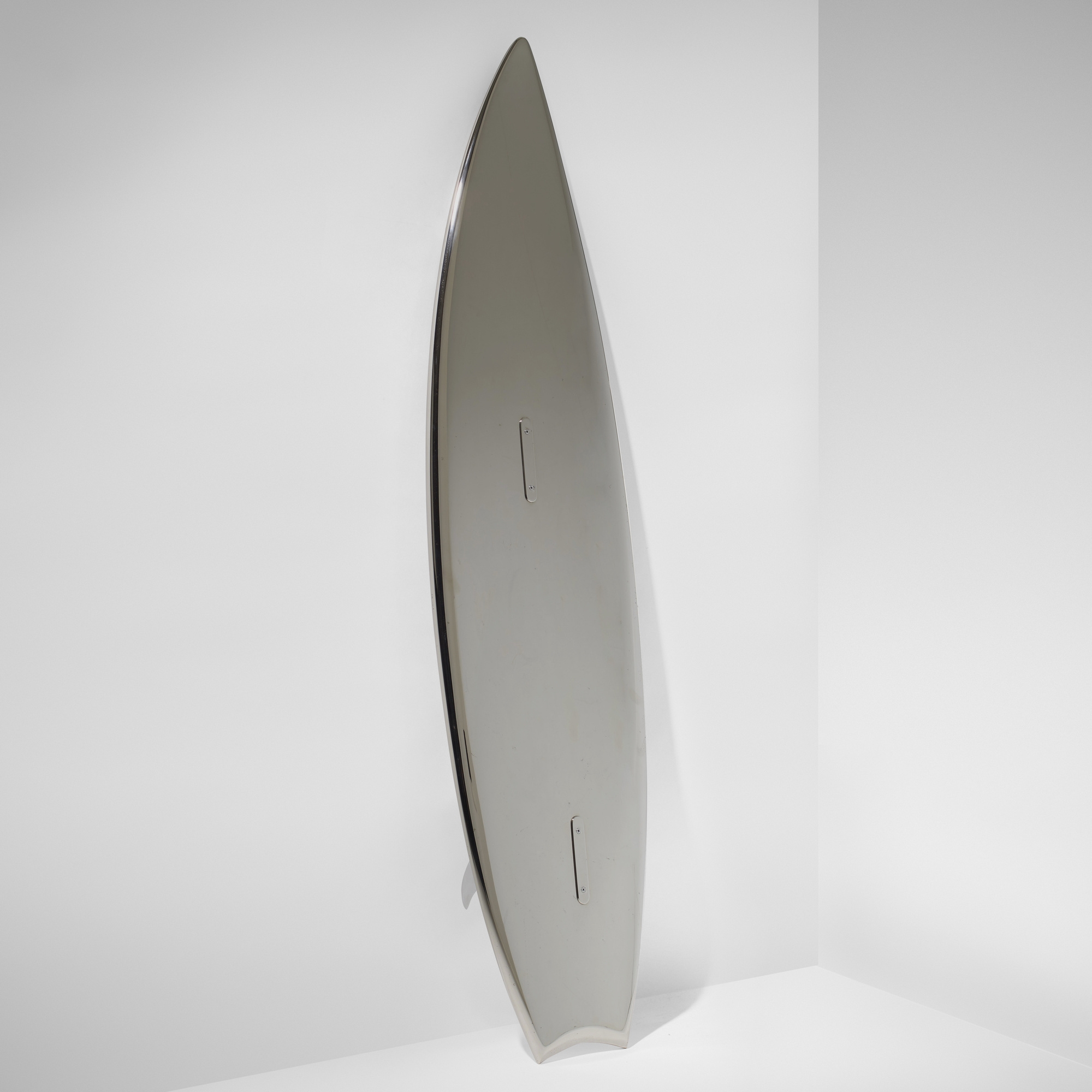 Artwork by Marc Newson, Nickel surfboard, Made of nickel