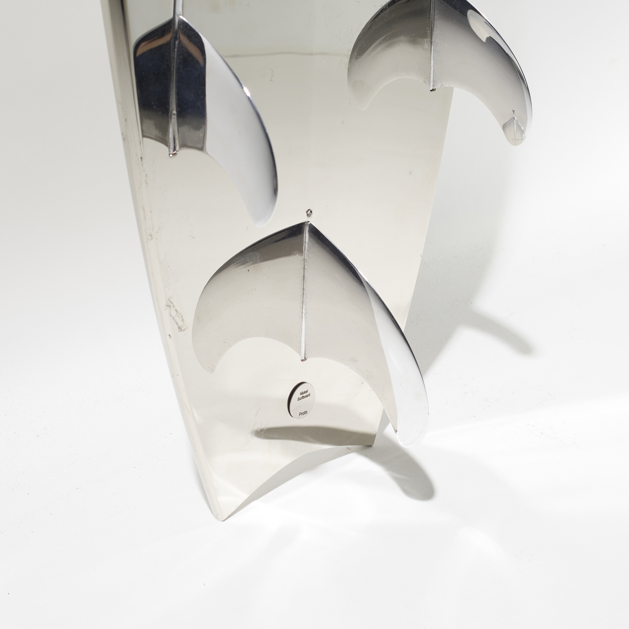 Artwork by Marc Newson, Nickel surfboard, Made of nickel