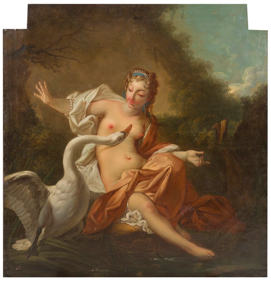Leda and the swan by French School, 18th Century