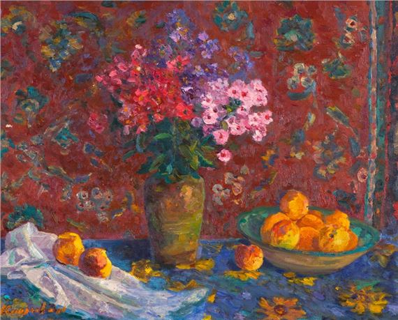 Still life with peaches - O. Yu Smirnov