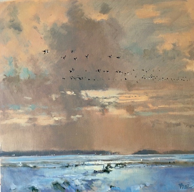 Artwork by Brian Ryder, Winter, Made of canvas board in