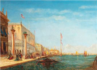 La place Saint-Marc et le Grand Canal à Venise - Charles-Louis-Auguste‏ Cousin