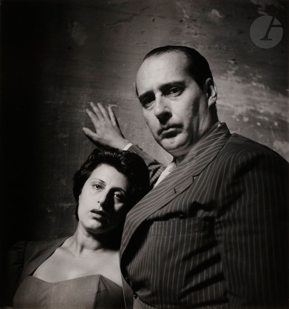 Artwork by Irving Penn, Roberto Rossellini et Anna Magnani, Made of Vintage silver print