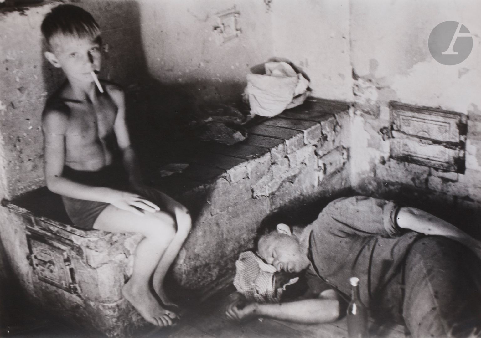 Artwork by Rimaldas Vikšraitis, Grimaces of the Weary Village, Made of Vintage silver print