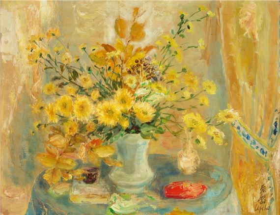 Le vase en opaline by Lê Phổ