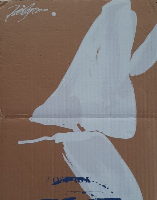 Artwork by Robert Zielasco, Untitled, Made of mixed media on cardboard