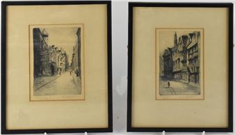 Town Hall Liverpool, Wych Street, Milton's House, balmy summer evening, Untitled - Constance Copeman