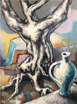 Compositio à l'arbre et au pichet - Rolf Hirschland