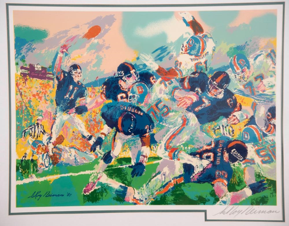 Giants Broncos Classic, 1987 by LeRoy Neiman