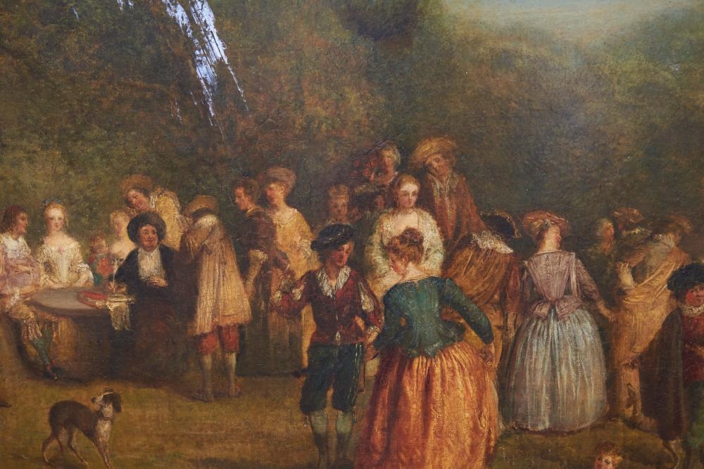 Artwork by Jean-Antoine Watteau, L'Accordee de Village, Made of oil on canvas