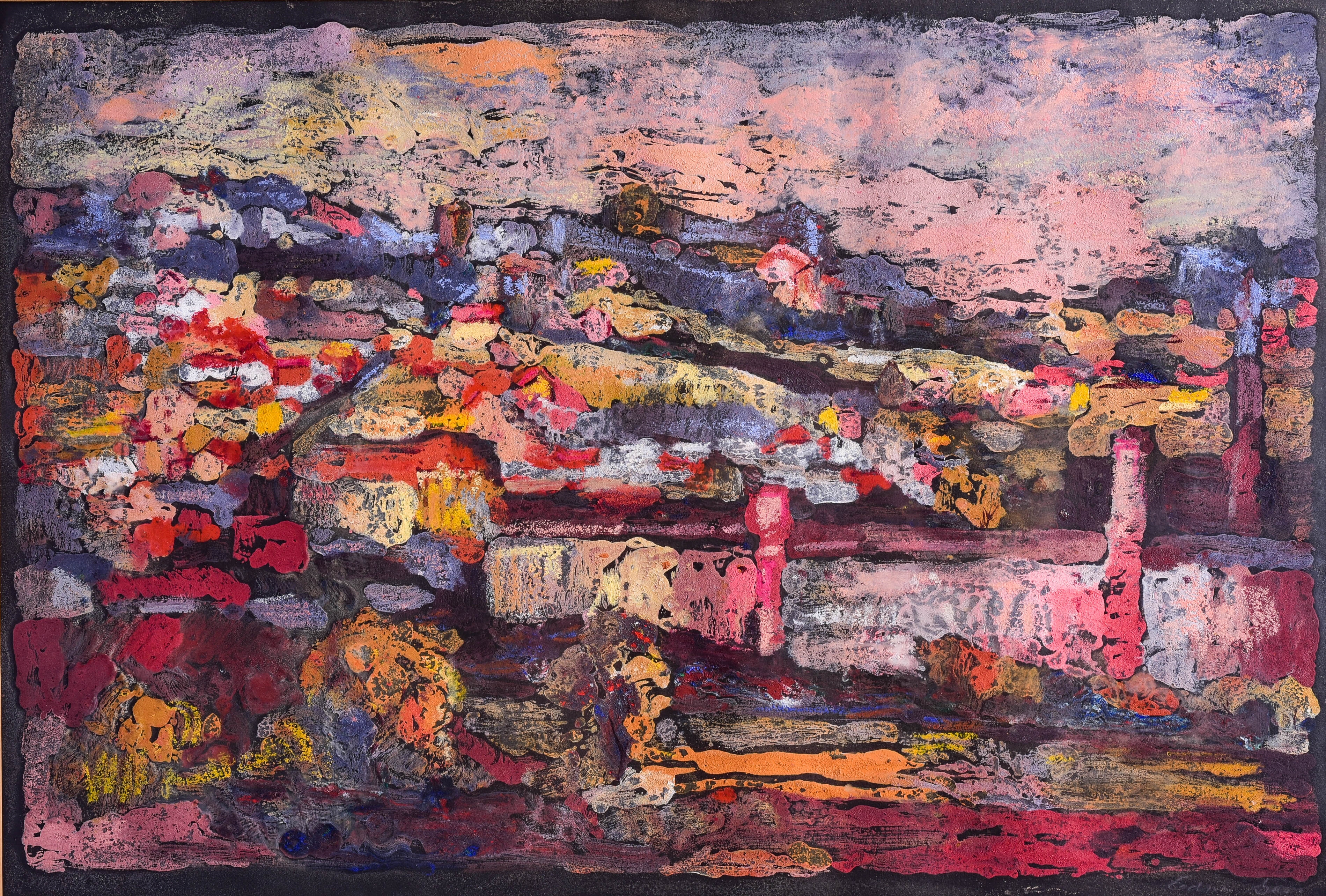Artwork by Edna Gass, Manayunk #3, Made of oil on paper