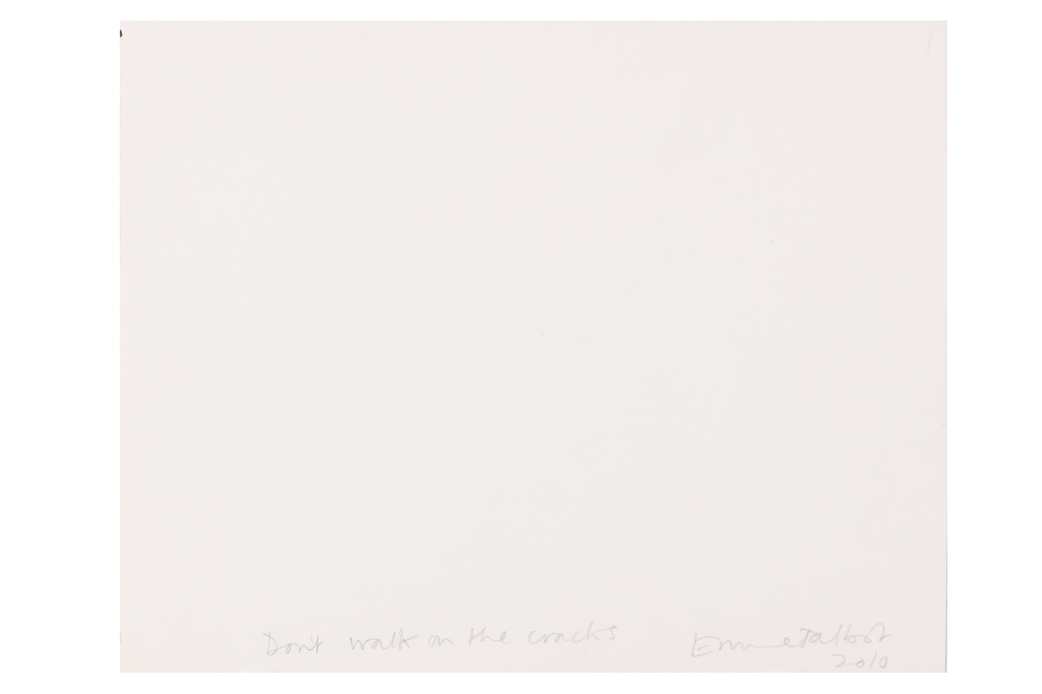 Artwork by Emma Talbot, Don't Walk On The Cracks, Made of watercolour on paper