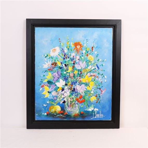 "NATURE MORTE AU VASE DE FLEURS" by François Boucheix