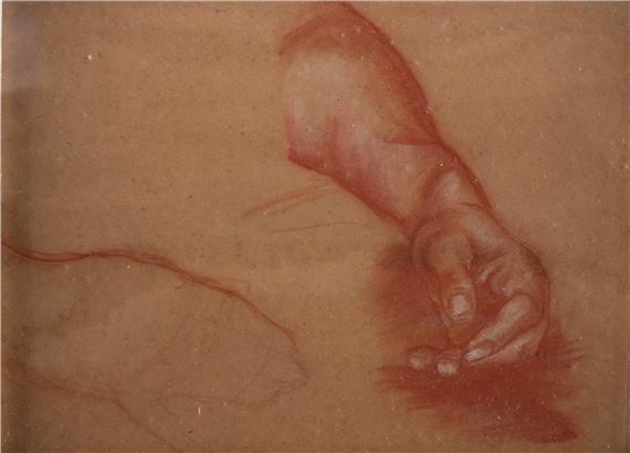 STUDY OF A HAND by Childe Hassam, 1924