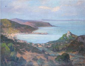 Vue du littoral Corse et la tour génoise - Paul Justin Marcel Balmigère