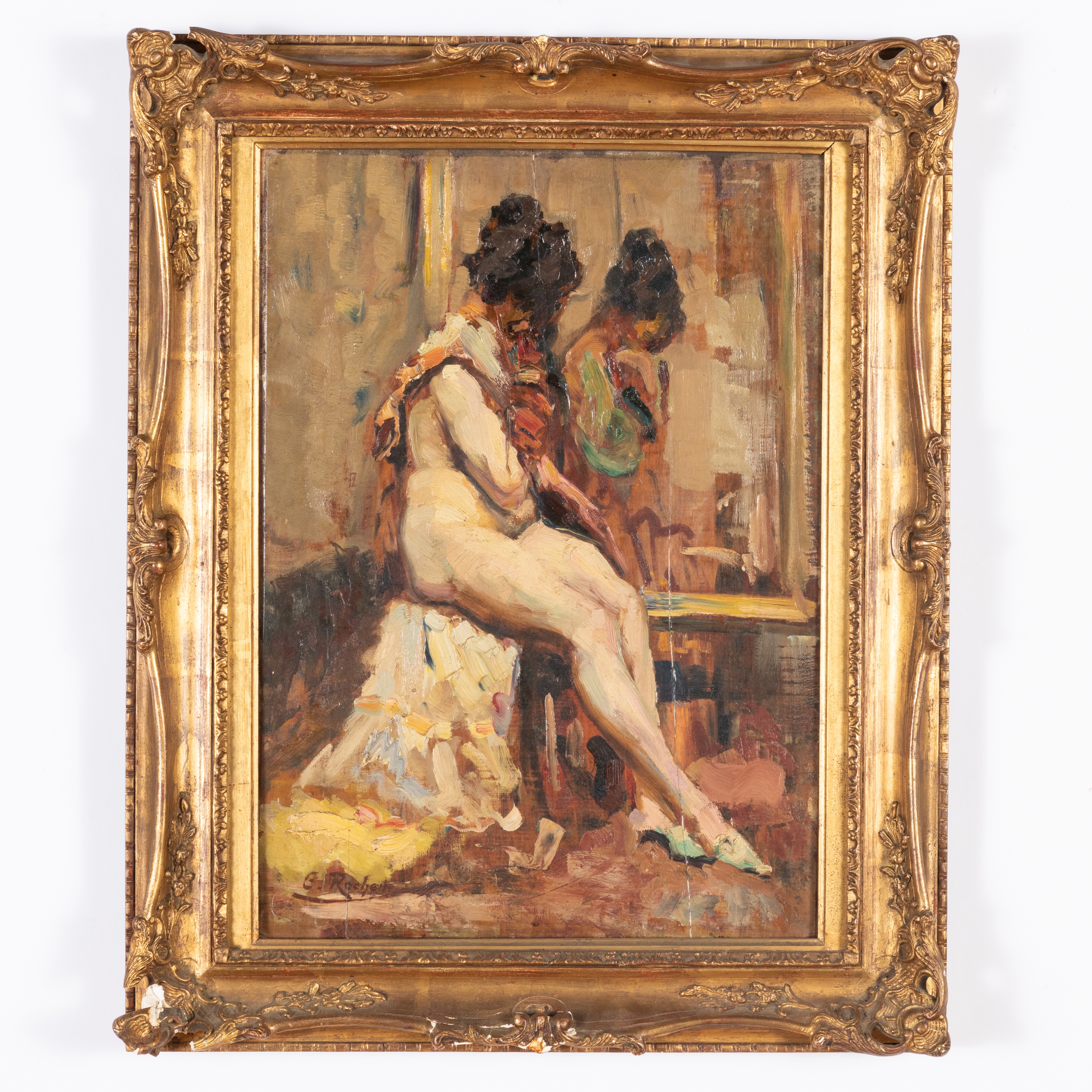 Emile Rocher | Nudo di donna allo specchio | MutualArt