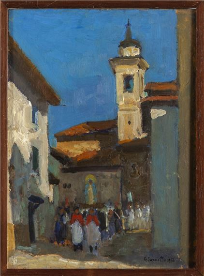 La processione a Cassano Spinola by Giuseppe Cardillo, 1956