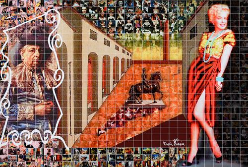 Marilyn nell'atelier De Chirico