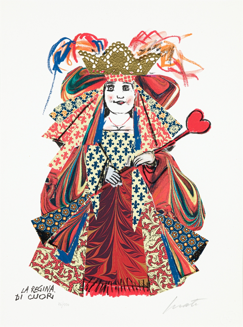 Artwork by Emanuele Luzzati, La regina di cuori, Made of Lithography