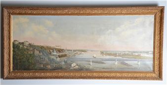 Vue panoramique de Saumur prise de Beaulieu Petit Puits - H. Buisson