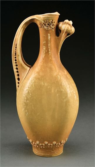 PITCHER WITH RETICULATED TOP AND HANDLE by Paul Dachsel