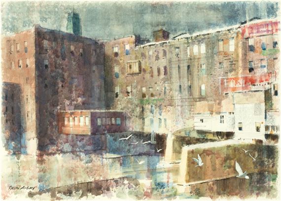 Main Street Bridge, Rochester by Ralph Avery, 1960