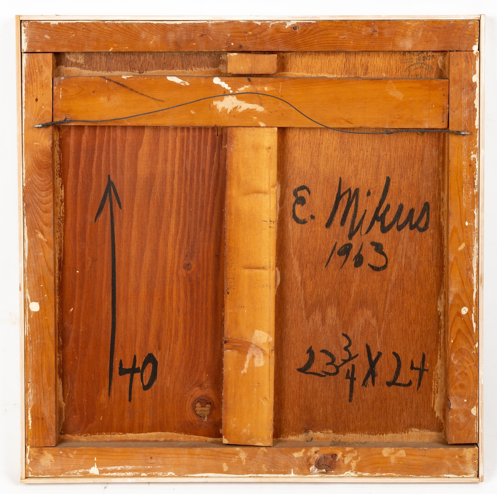 Artwork by Eleanore Mikus, Tablet Series, Made of enamel on wood panel