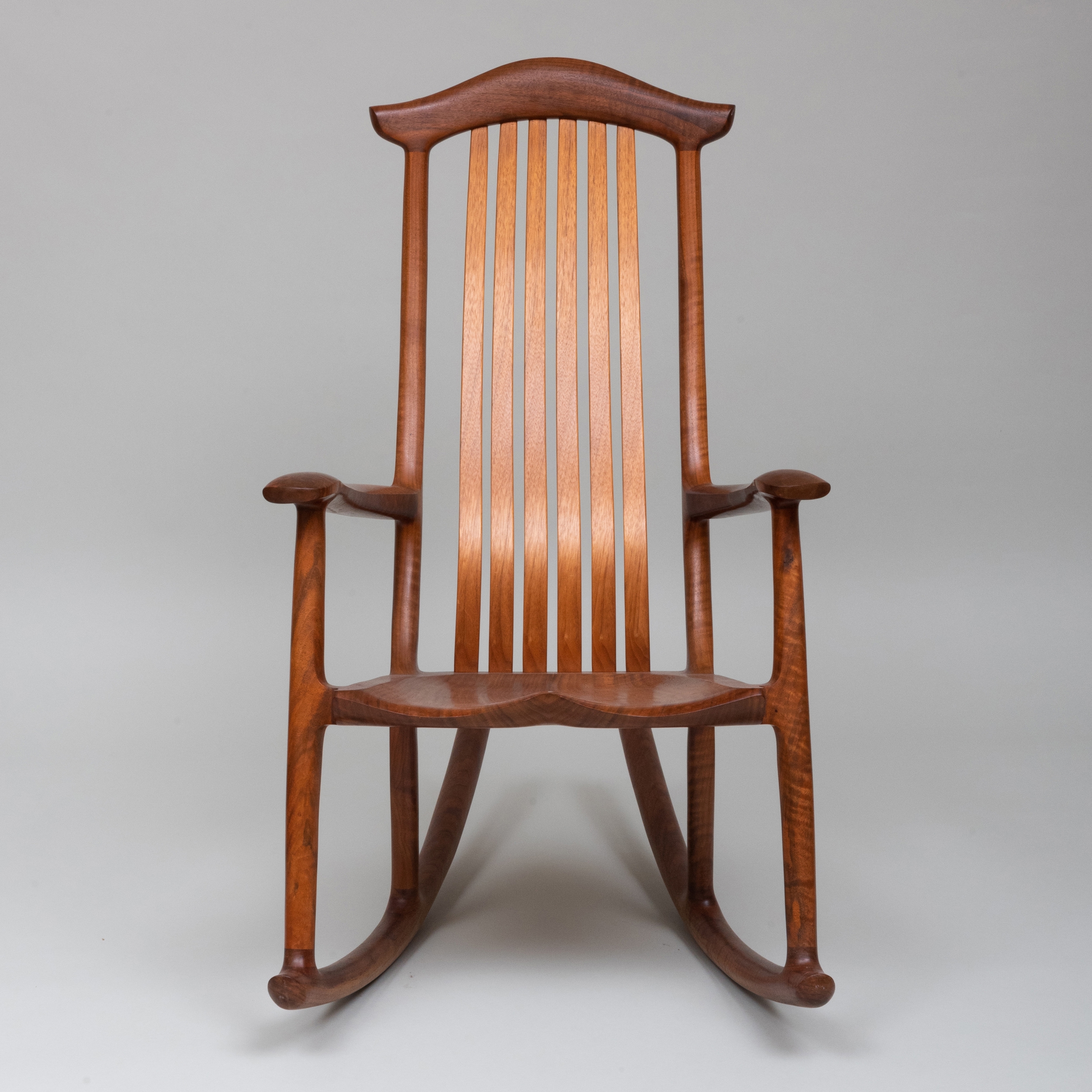 Artwork by Robert Erickson, 'South Yuba' Rocking Chair, Made of Walnut and Maple