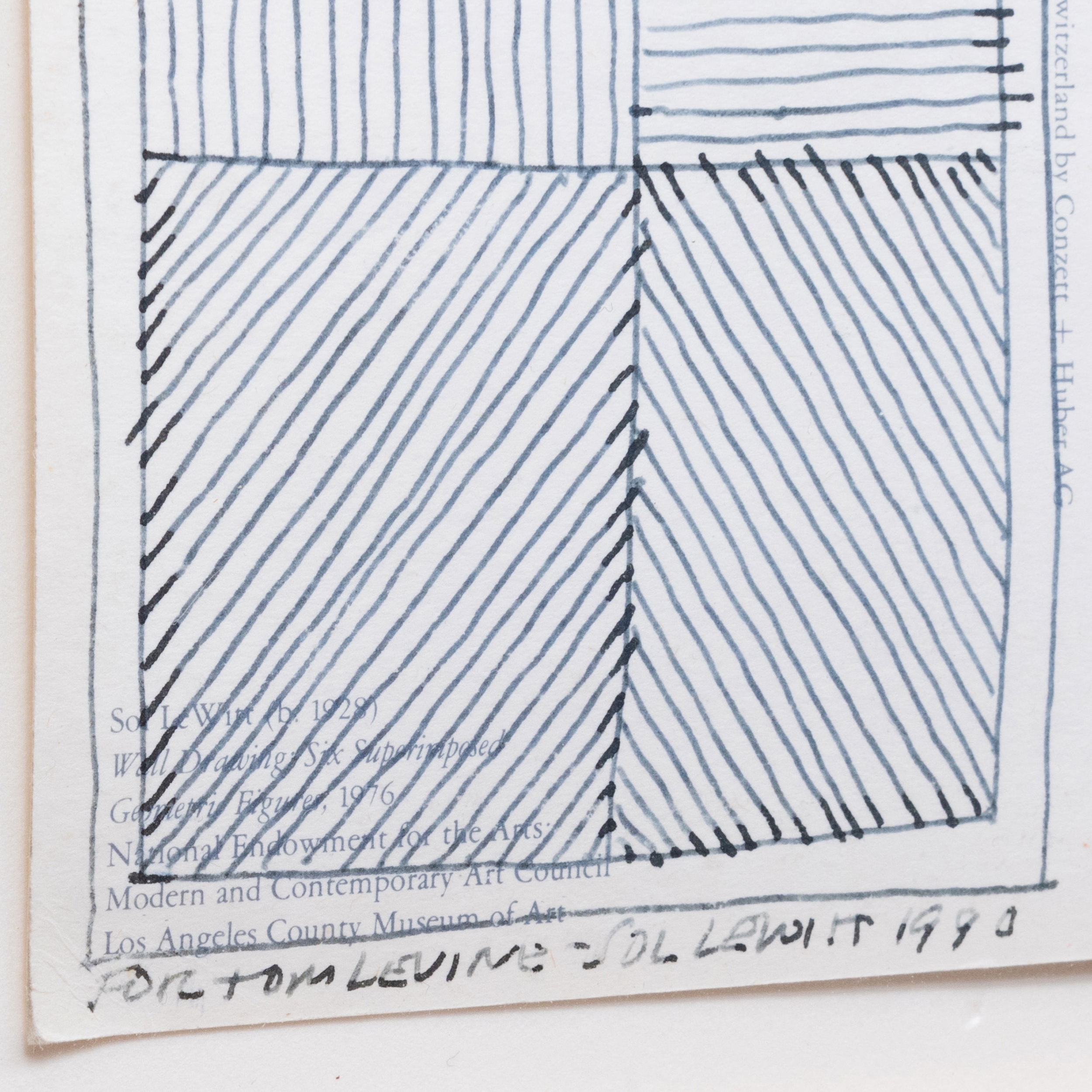 Artwork by Sol LeWitt, Postcard, Made of Ink on paper