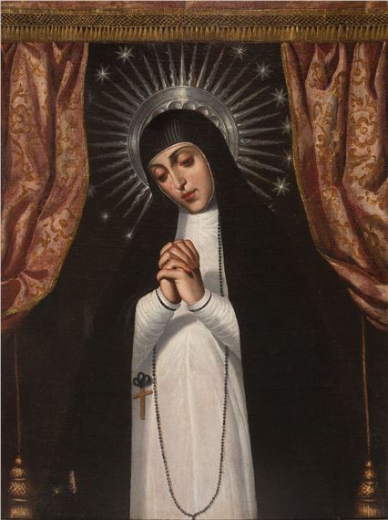 Rue portrait Our Lady of Solitude, of Victory, from Madrid"