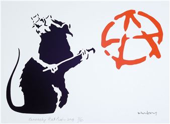 マツさん専用です。バンクシー Anarchy Rat 道路標識 R&S 証明書付 Banksy | Anarchy Rat Red | MutualArt Banksy バンクシー Anarchy Rat
