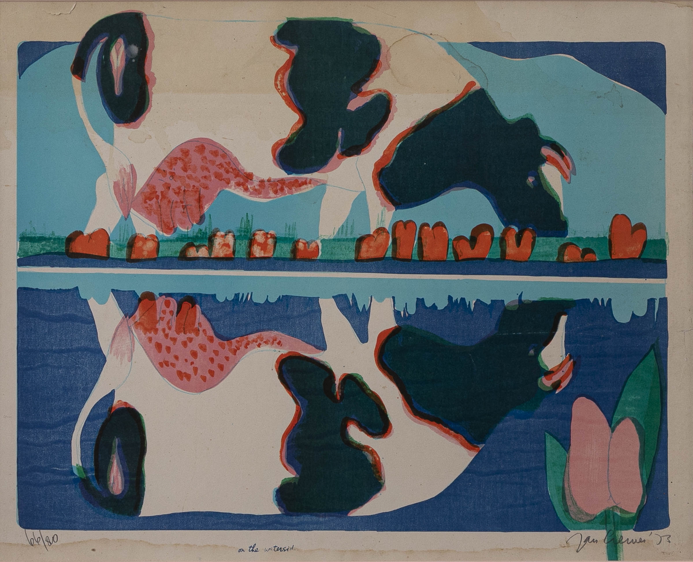 Artwork by Jan Cremer, 'on the waterside', 1973, Made of Colour lithograph