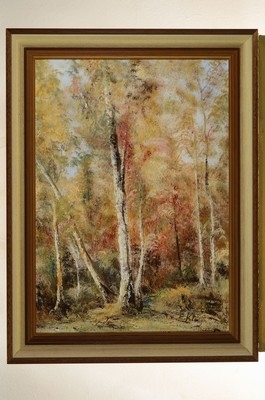 Artwork by Eduard Klug, Herbstwald, Made of oil on canvas