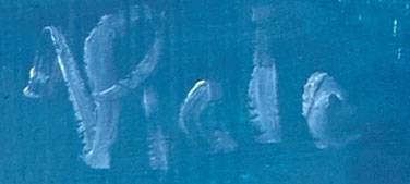 Artwork by Patrick Viale, PINK BALCONY, PORTO MAURIZIO, ITALY, Made of oil on board