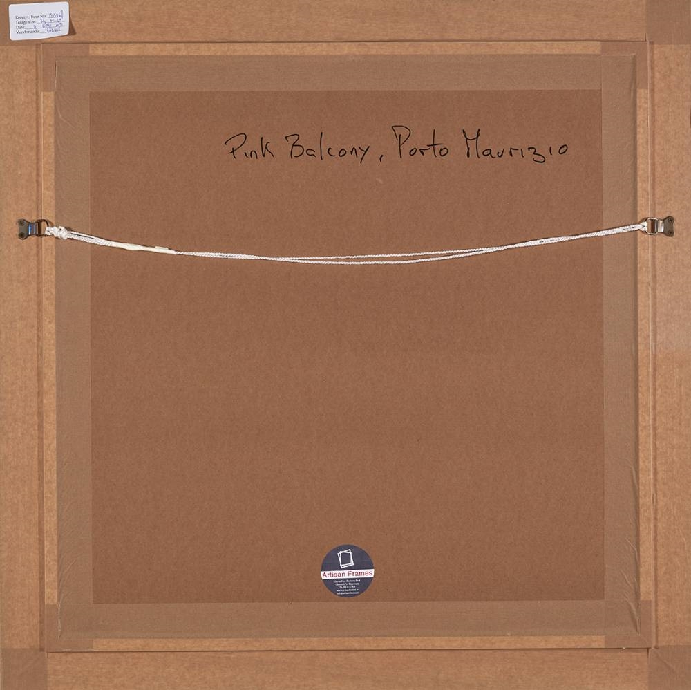 Artwork by Patrick Viale, PINK BALCONY, PORTO MAURIZIO, ITALY, Made of oil on board