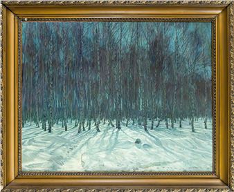 Winter birch forest - Leonid Ostapenko