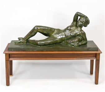 Reclining female nude - Léon Severac