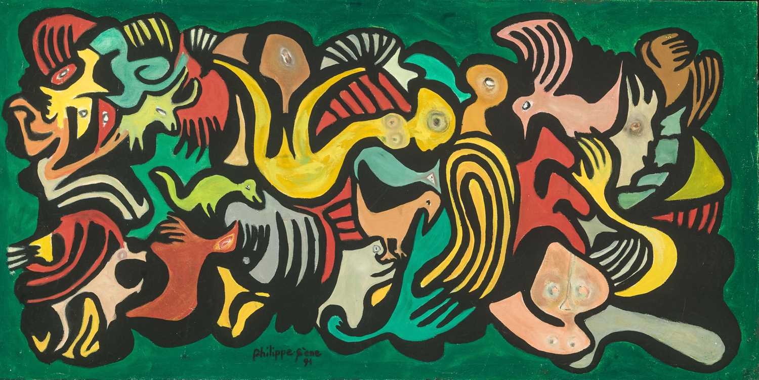 Artwork by Philippe Sène, Sangomar vert, Made of oil on canvas