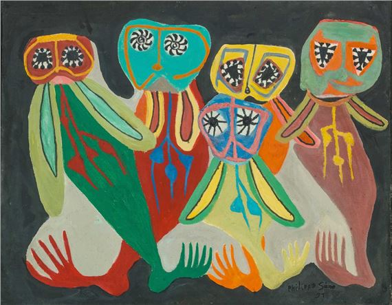 Cinq pangols gris by Philippe Sène, 1991