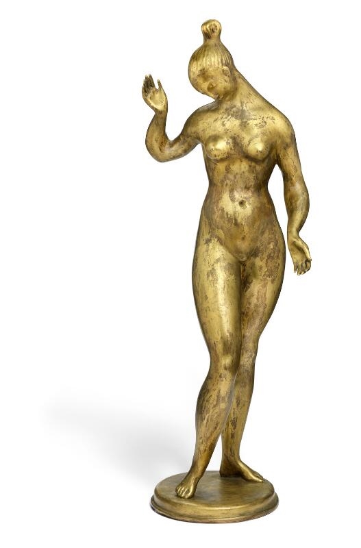 Artwork by Johannes Bjerg, “Bruden” (The Bride), Made of Gilded bronze