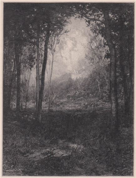 "In the Adirondacks" by Alexander Helwig Wyant, Henry Wolf